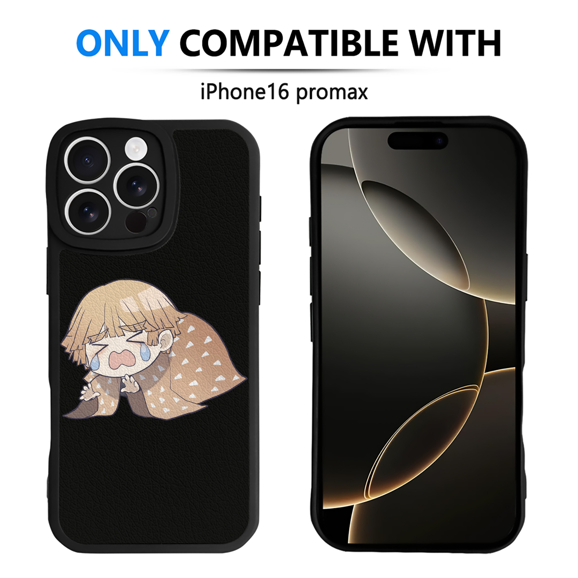 （画像用） 鬼滅の刃（きめつのやいば）我妻 善逸／あがつま ぜんいつ Agatsuma Zenitsu 【iPhone 16シリーズ対応】シリコンスマホケース（レザー調） 材質：シリコン
